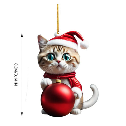 🔥🐈【Kupi 10, dobij 10 besplatno】🎄10 komada😻Ukrasi za božićno drvce Kitty. viseći pribor za mačke 