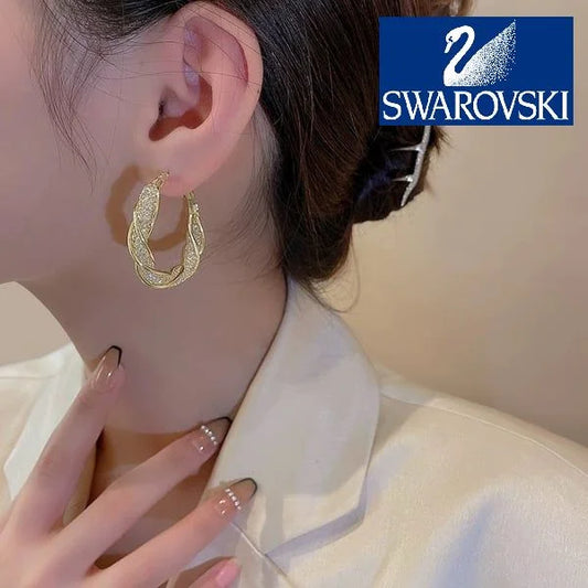 🔥 50% popusta 🔥 Swarovski naušnice od bijelog zlata (poklon kutija) 