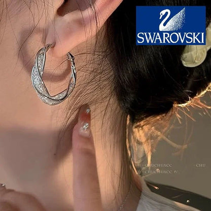 🔥 50% popusta 🔥 Swarovski naušnice od bijelog zlata (poklon kutija) 