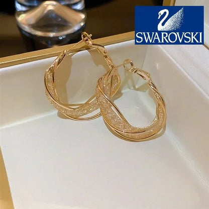 🔥 50% popusta 🔥 Swarovski naušnice od bijelog zlata (poklon kutija) 