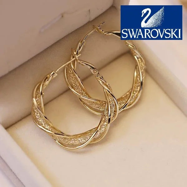 🔥 50% popusta 🔥 Swarovski naušnice od bijelog zlata (poklon kutija) 