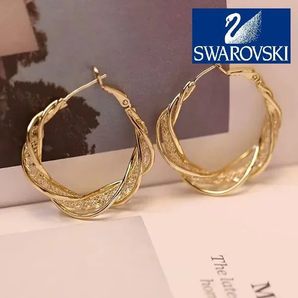 🔥 50% popusta 🔥 Swarovski naušnice od bijelog zlata (poklon kutija) 