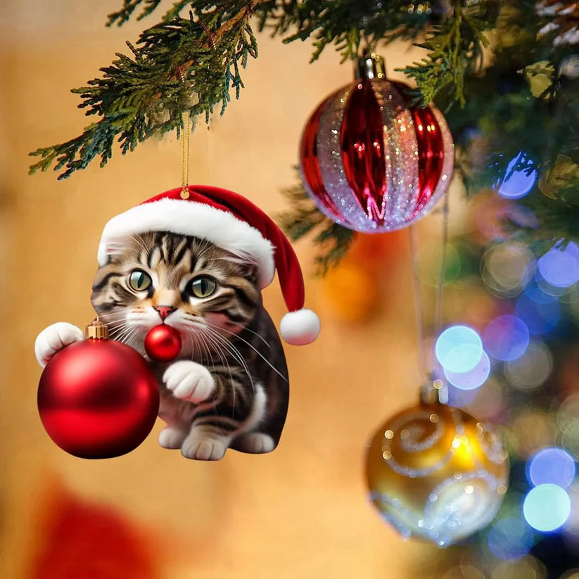 🔥🐈【Kupi 10, dobij 10 besplatno】🎄10 komada😻Ukrasi za božićno drvce Kitty. viseći pribor za mačke 