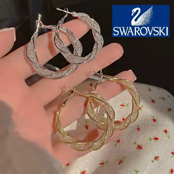 🔥 50% popusta 🔥 Swarovski naušnice od bijelog zlata (poklon kutija) 